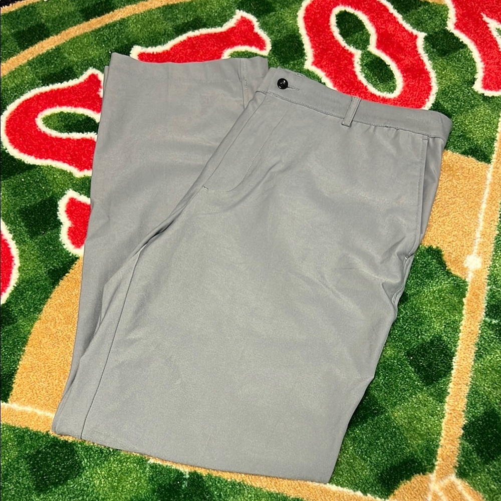 Dunning Golf Chino Pants Mens 38X32 Grey Performance Stretch 5 Pocket Straight